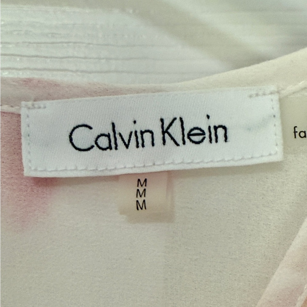 Calvin Klein White and Pink Blouse - Picture 3 of 3